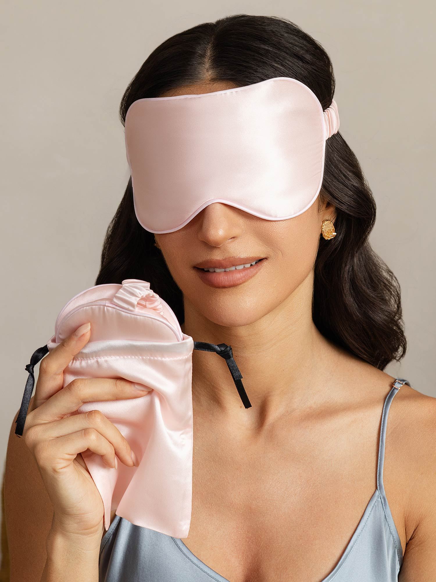 [Pink] SilkSilky Pure Silk Eye Mask 004