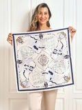 SilkSilky US Pure Silk Scarf DarkBlue 002