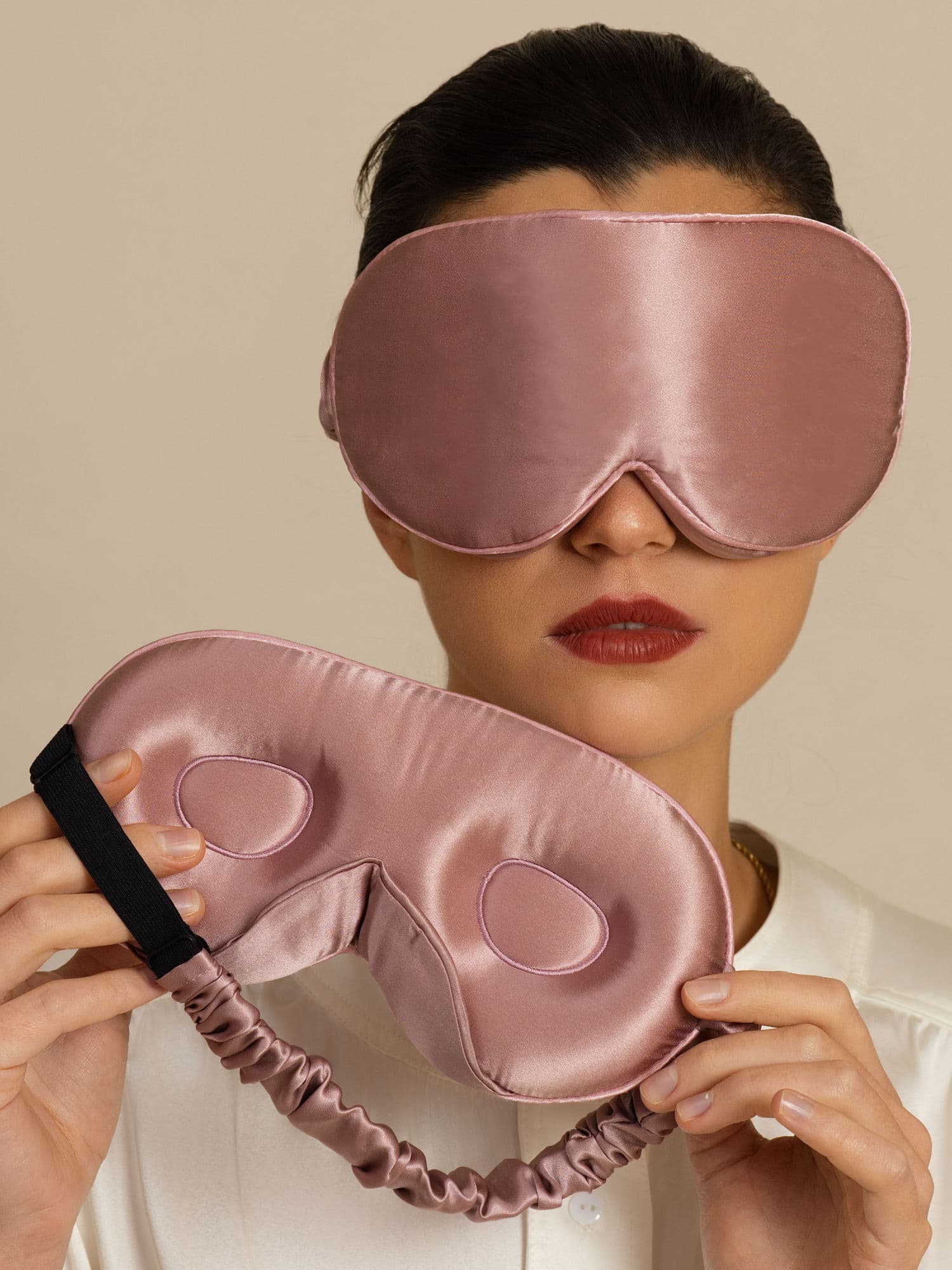 [Pale Mauve] SilkSilky  22Momme Silk Eye Mask 002