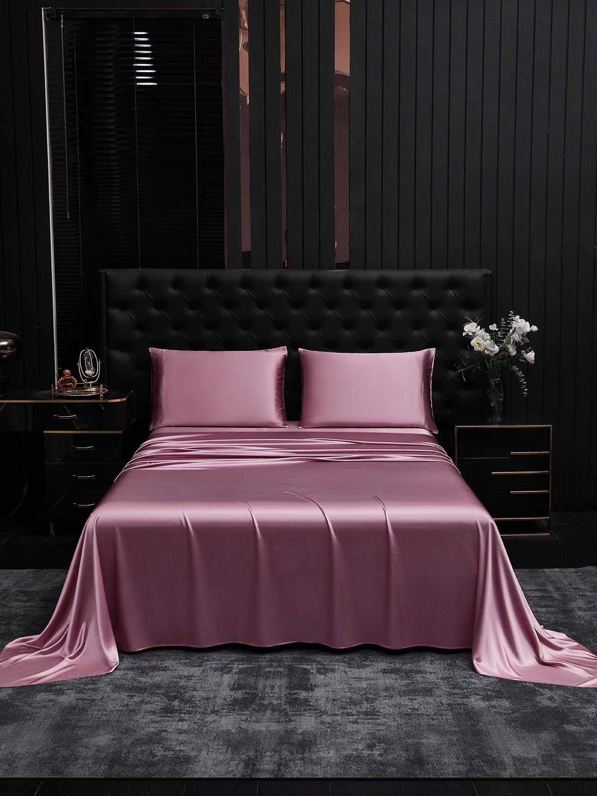 [Mauve Orchid] SilkSilky  22Momme Pure Silk Bedding Set 001