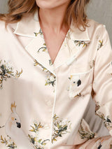 [Light Pink] SilkSilky  Pure Silk Womens Pajamas 006
