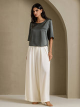 [Dark Gray] SilkSilky  Half Sleeve Women's T-Shirt 007