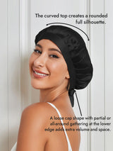 [Black] SilkSilky  Sleep Cap 003
