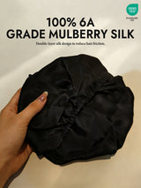 [Black] SilkSilky  Sleep Cap 002