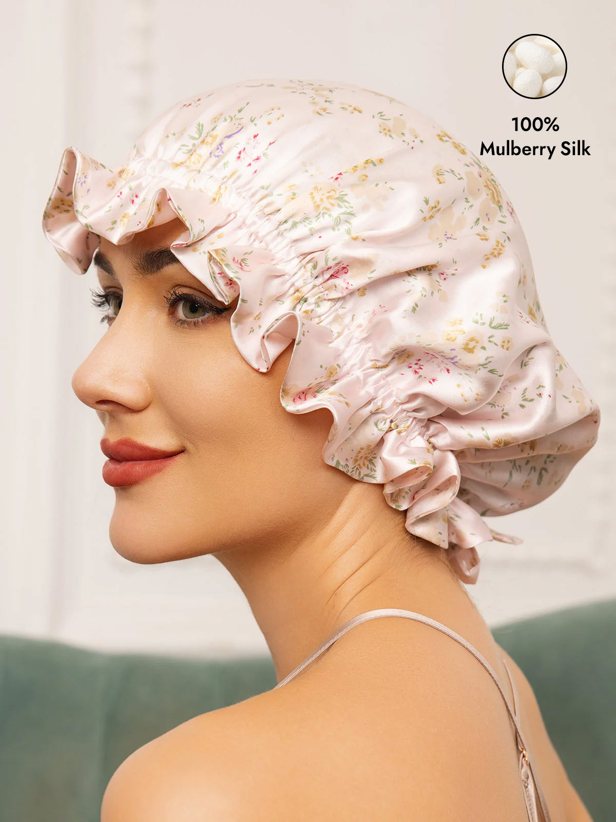 [Floral] SilkSilky  Sleep Cap 001