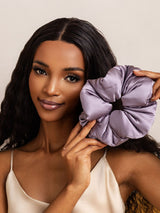 [Deep Purple] SilkSilky  Scrunchie 001