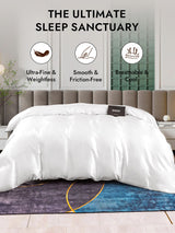 [White] SilkSilky  25Momme Duvet Covers 001