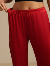 [Wine] SilkSilky  Women's Sleep Pants 005