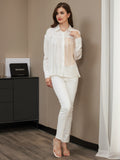 Clearance(US Warehouse) - Silk Patchwork Casual Oversize Shirt