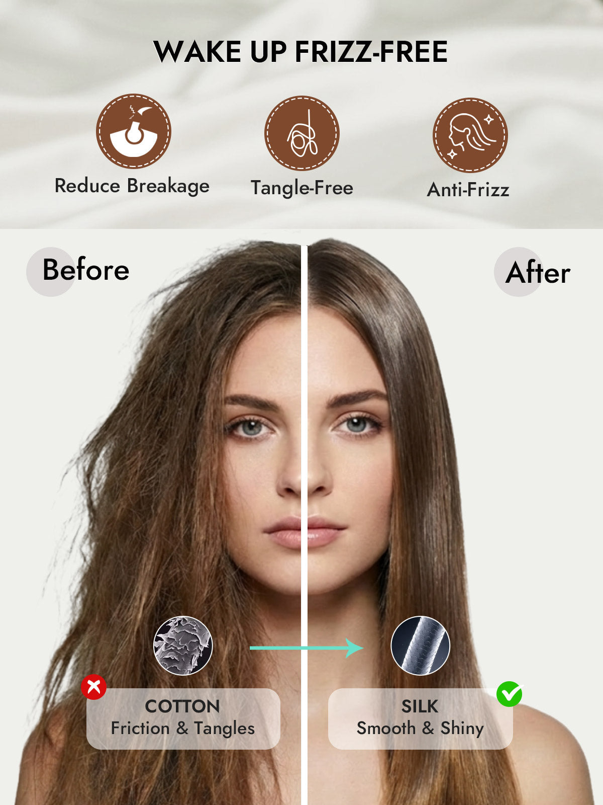 [Khaki] SilkSilky  19Momme Pure Silk Pillowcase 004