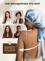 [Light Blue] SilkSilky  Pure Silk Sleep Cap 005