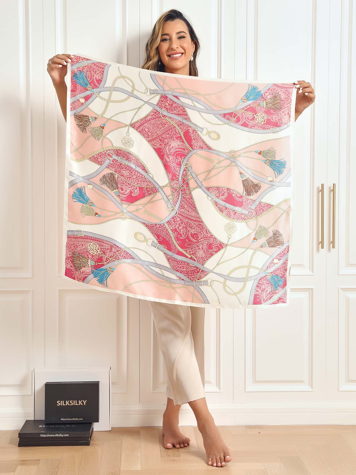 SilkSilky  Pure Silk Scarf P004 005