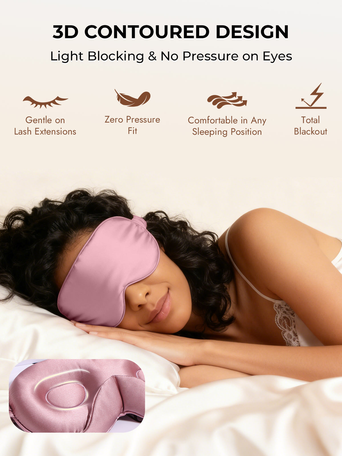 [Pale Mauve] SilkSilky  Pure Silk Eye Mask 006