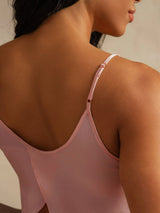 [Pink] SilkSilky  Spaghetti Strap Scoop Neck Camisole Set 004