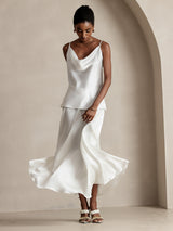 [White] SilkSilky  Skirt 007