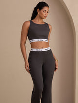 [Gray] SilkSilky Sleeveless Crew Neck Women's Outfit Sets 003