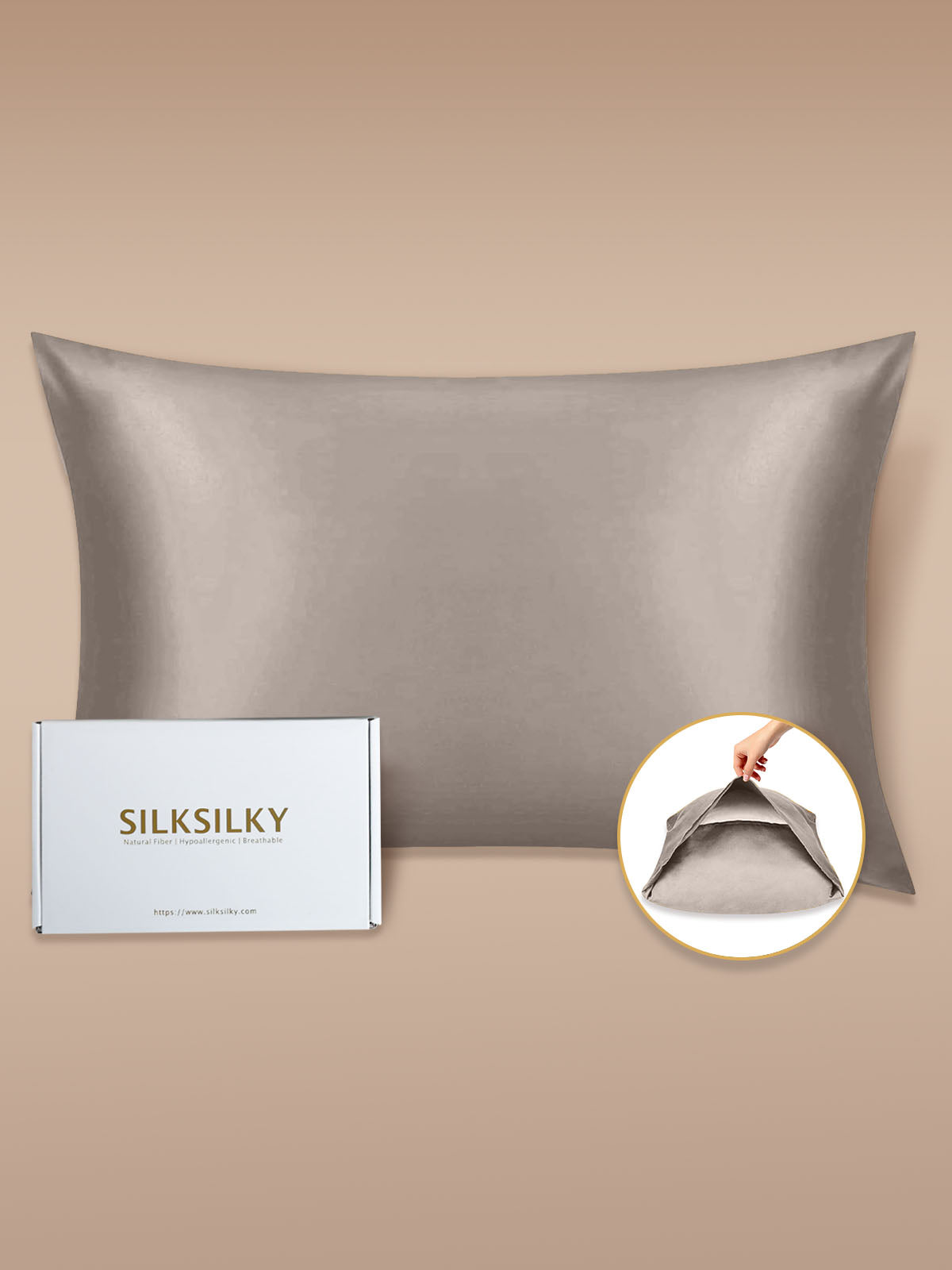19Momme 100% Mulberry Silk Pillowcase - Envelope Closure