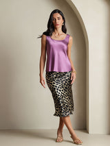 [Deep Purple] SilkSilky  Sleeveless Camisole Top 008