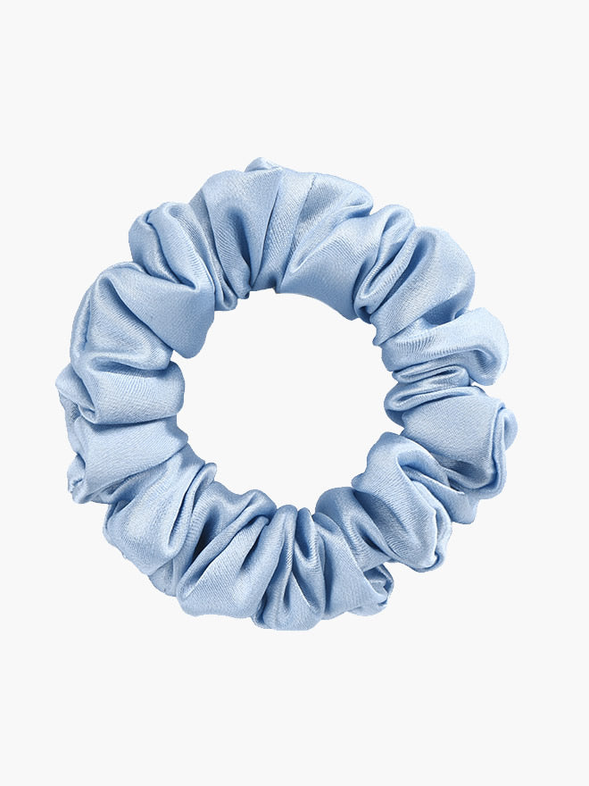 SilkSilky  19Momme Pure Silk Scrunchie LightBlue 004