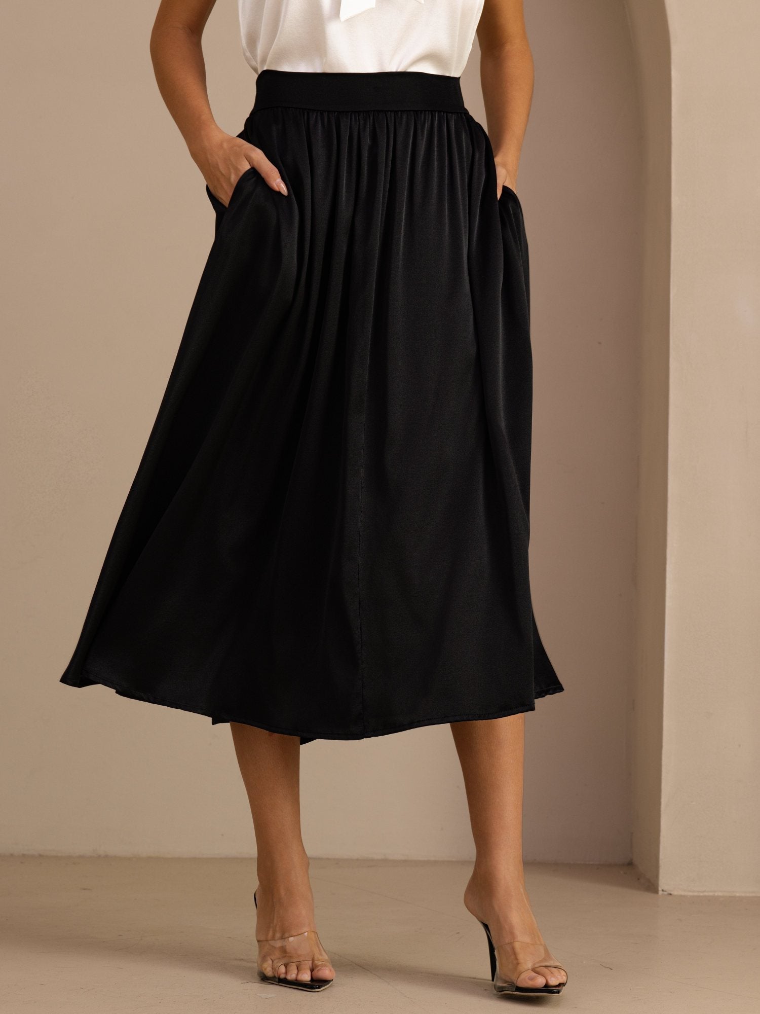 [Black] SilkSilky  Skirt 001