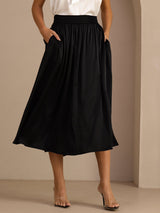 [Black] SilkSilky  Skirt 001