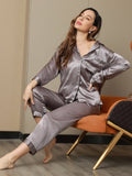 SilkSilky-US-Pure-Silk-Long-Sleeve-Lapel-Women's-Pajamas-Gray-004