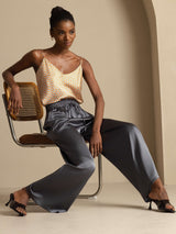 [DarkGray] SilkSilky 19Momme Silk Womens Pants 007
