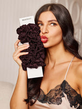 [Brown] SilkSilky  Scrunchie 001
