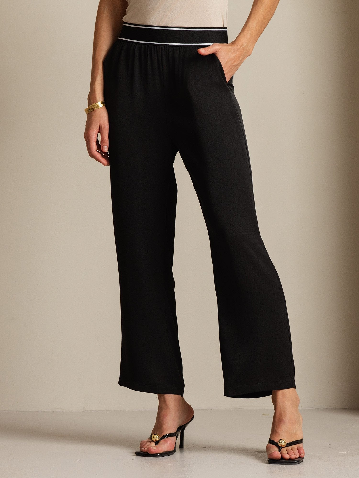 [Black] SilkSilky 22Momme Silk Womens Pants 008