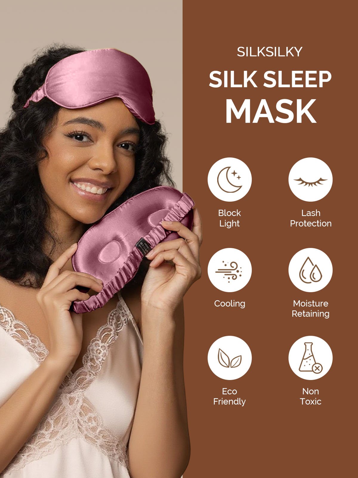 [PaleMauve] SilkSilky 22Momme Pure Silk Eye Mask 003