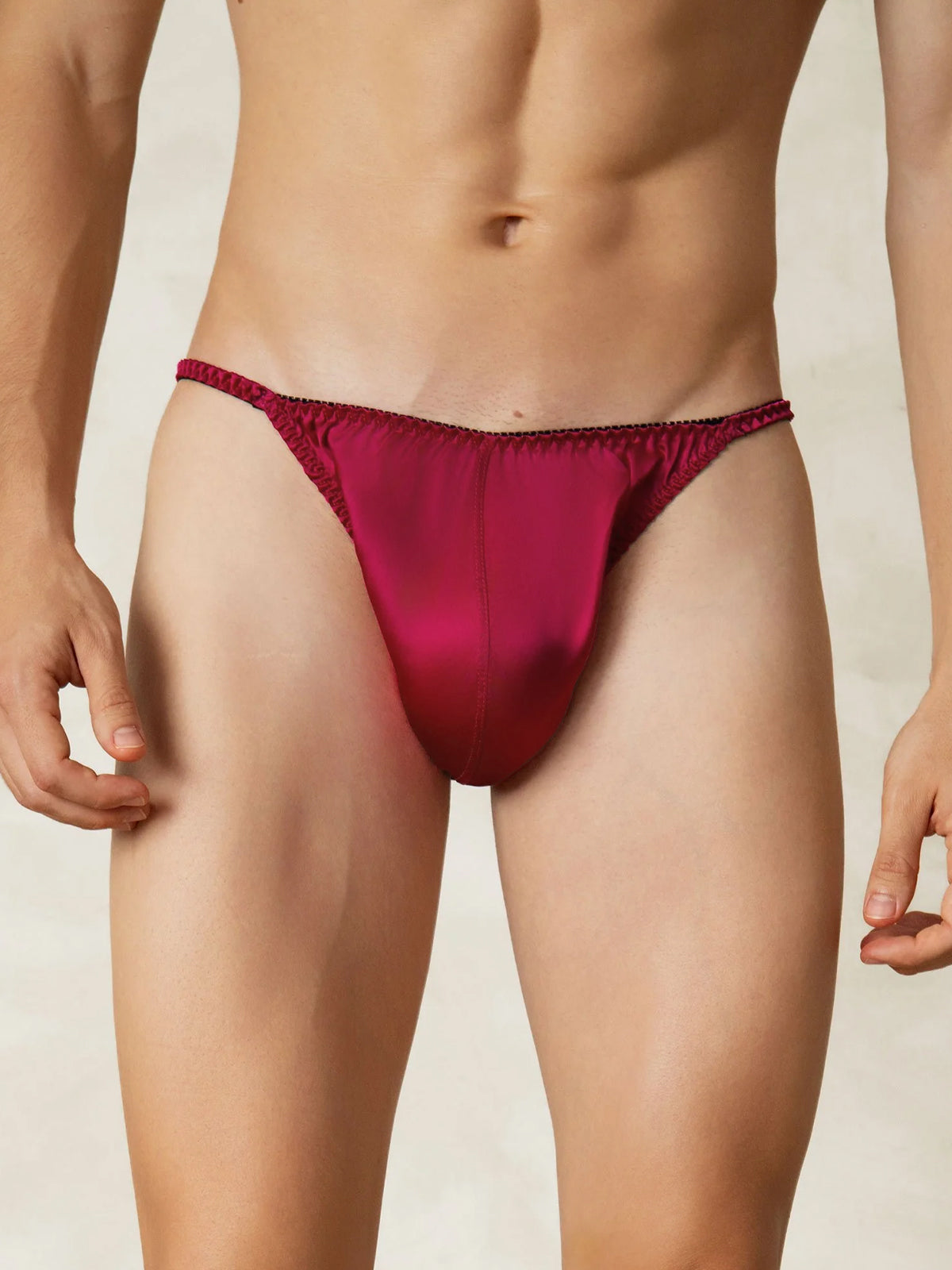 [Wine] SilkSilky  Pure Silk Mens Underwear 001