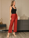 SilkSilky US 19Momme Silk Knitted Womens Pants Red 005