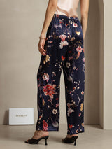 [Navy Floral] SilkSilky  Women's Pants 002