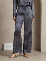 [Navy Ginkgo] SilkSilky  Women's Pants 001