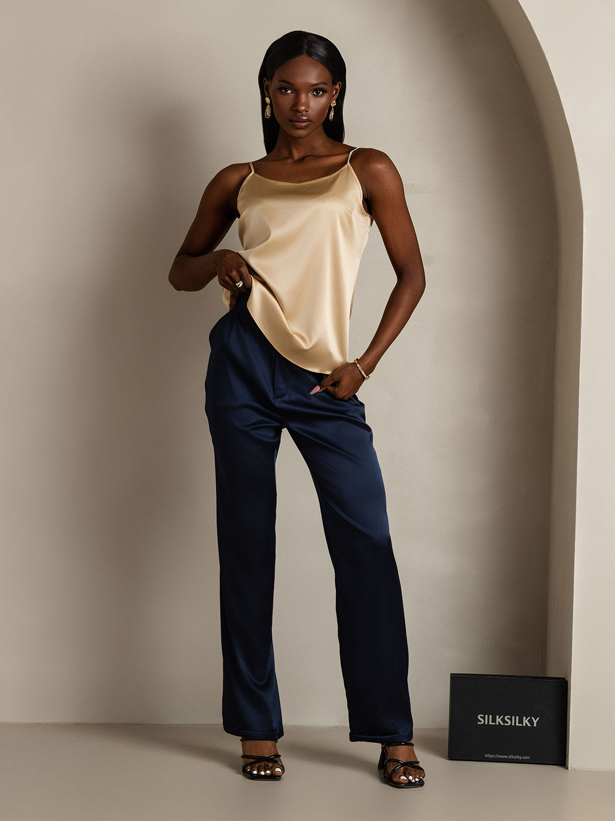 [Champagne] SilkSilky  19Momme Silk Camisoles 007