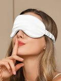 SilkSilky US 19Momme Pure Silk Eye Mask White 002