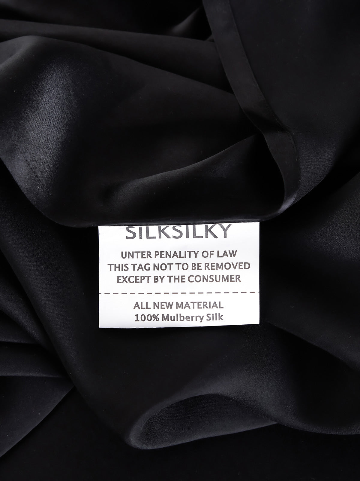 SilkSilky US 25Momme Pure Silk Bedding Set Black 007