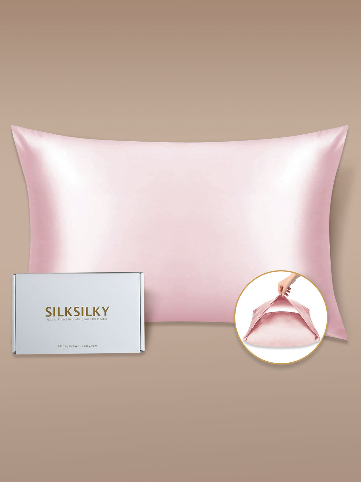 19Momme 100% Mulberry Silk Pillowcase - Envelope Closure