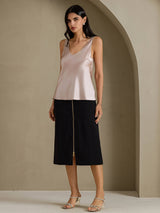[Shadow Gray] SilkSilky  Sleeveless V Neck Camisole Top 007
