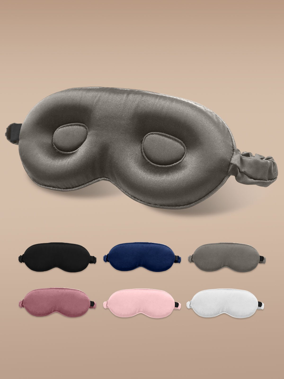 [DarkGray] SilkSilky 22Momme Pure Silk Eye Mask 001