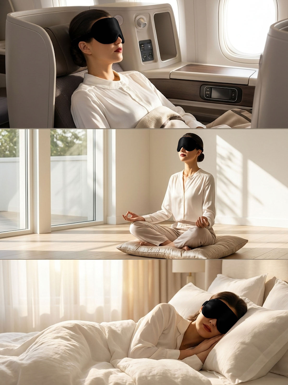 [Black] SilkSilky  22Momme Eye Mask 008