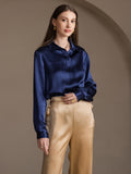 SilkSilky-US-19Momme-Silk-Blend-Long-Sleeve-Collar-Women's-Shirt-Dark-Blue-007