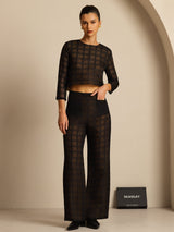 [Black] SilkSilky Pure Silk Womens Pants 008