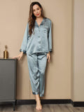 SilkSilky-US-Pure-Silk-Long-Sleeve-Lapel-Women's-Pajamas-Steel-Blue-005