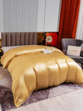 SilkSilky US 22Momme Pure Silk Duvet Cover Champagne 003