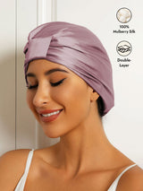 [Pale Mauve] SilkSilky  Sleep Cap 001