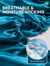 [Teal] SilkSilky  25Momme Sheet 003