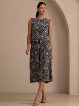 [Pewter Vintage] SilkSilky Sleeveless Crew Neck Women's Outfit Sets 007