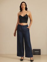 [Black] SilkSilky  Spaghetti Strap V Neck Camisole Top 006