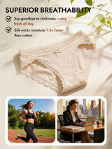[Beige] SilkSilky  100% Silk Jersey Panty 004